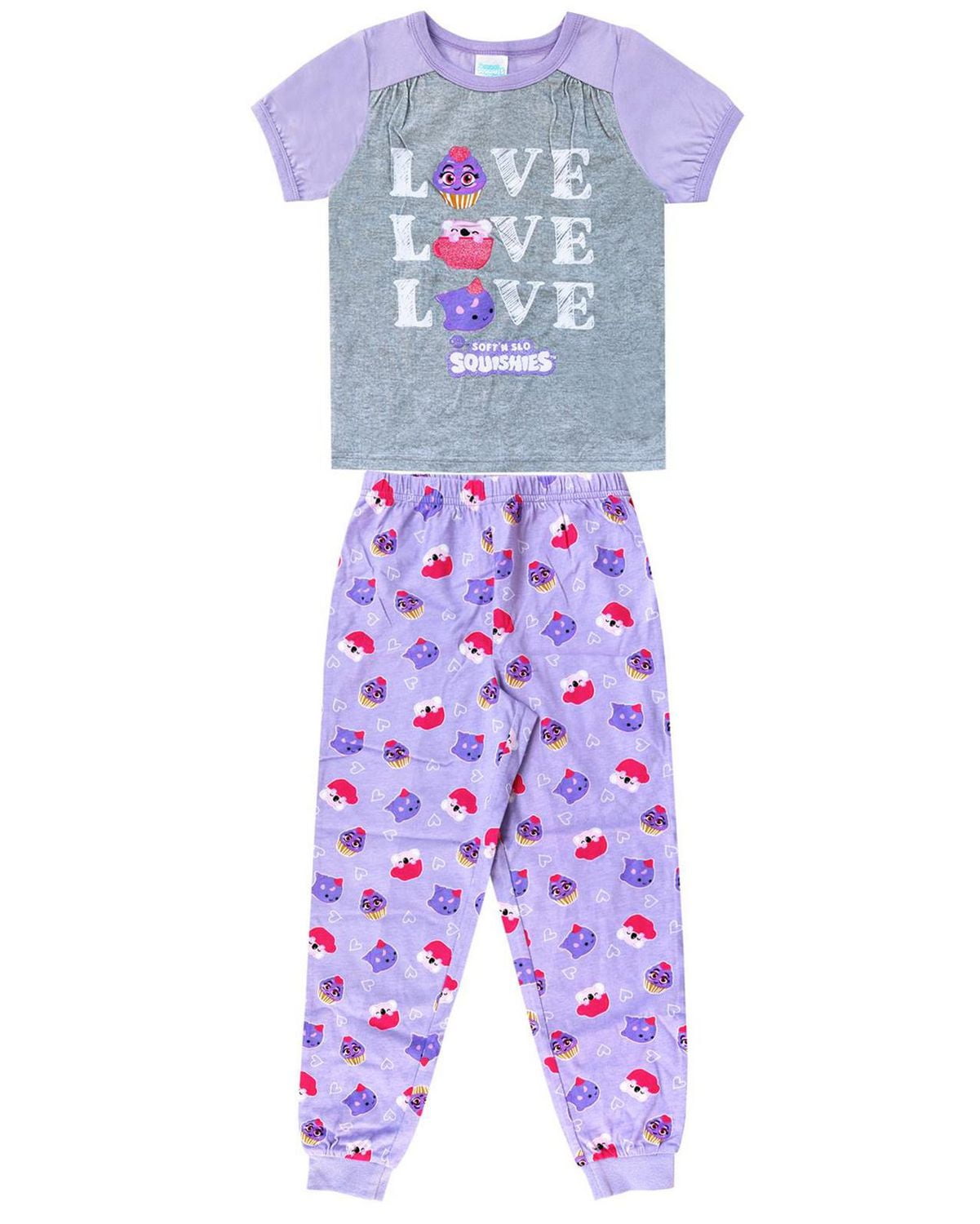 Squishies two piece pyjama set for girls