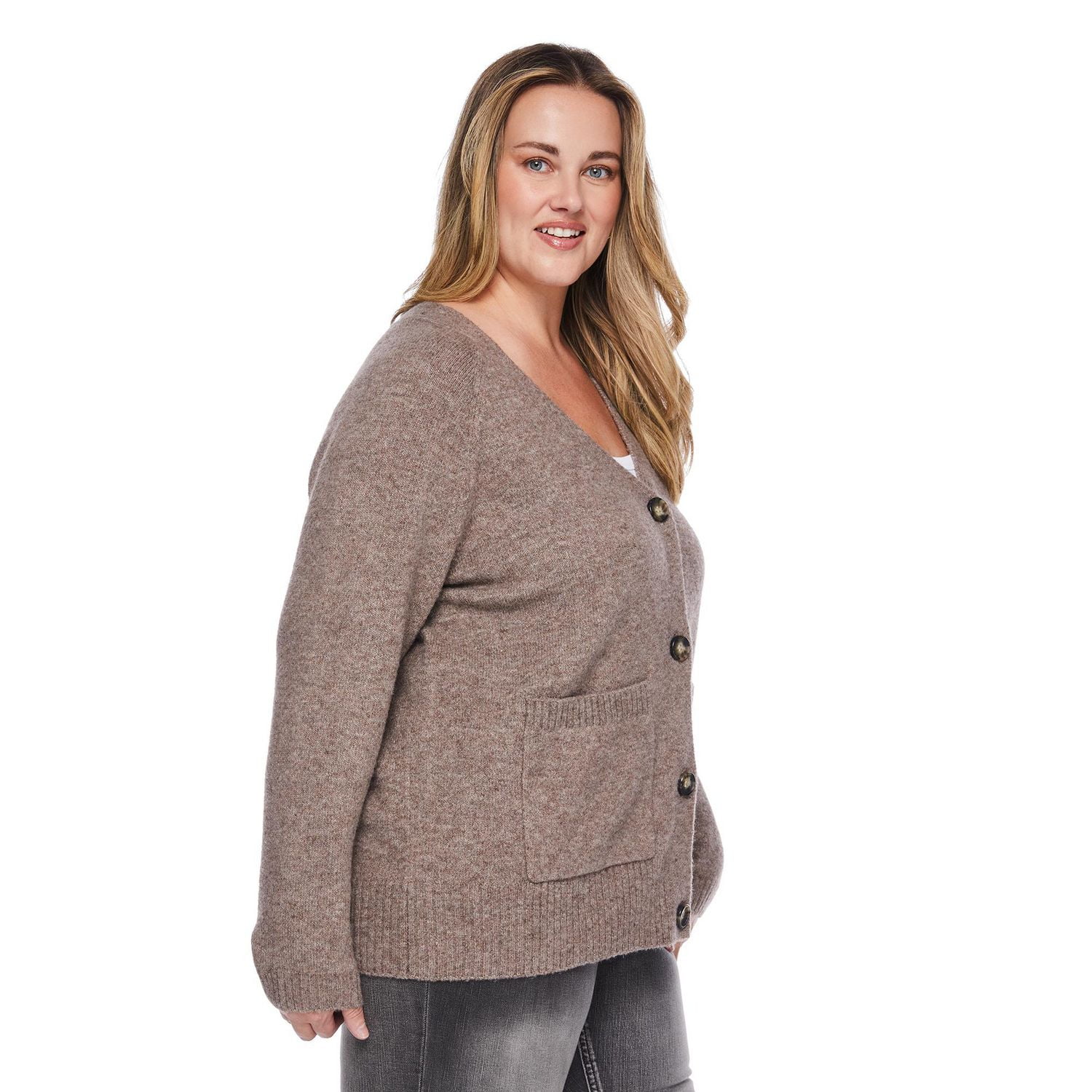 Cardigan à manches longues George Plus pour femmes Tailles 1X-4X