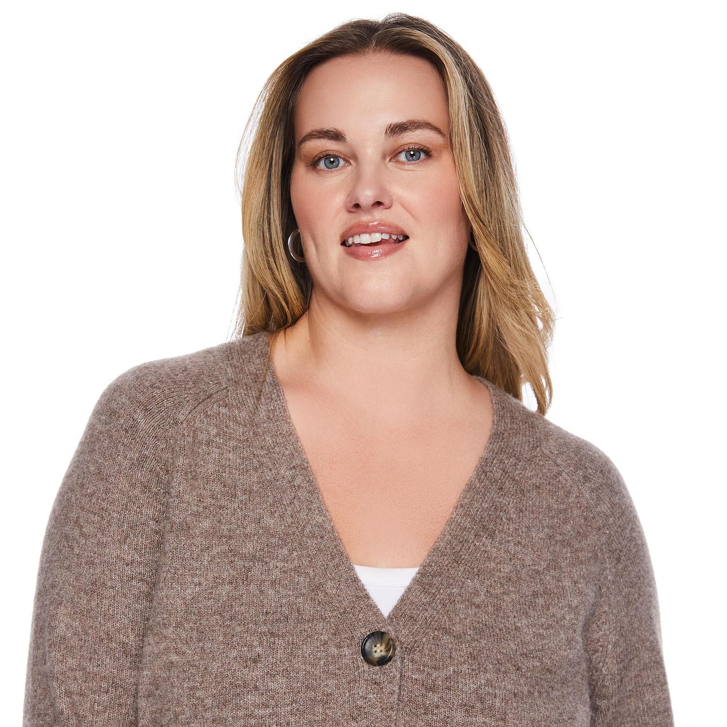 Cardigan à manches longues George Plus pour femmes Tailles 1X-4X