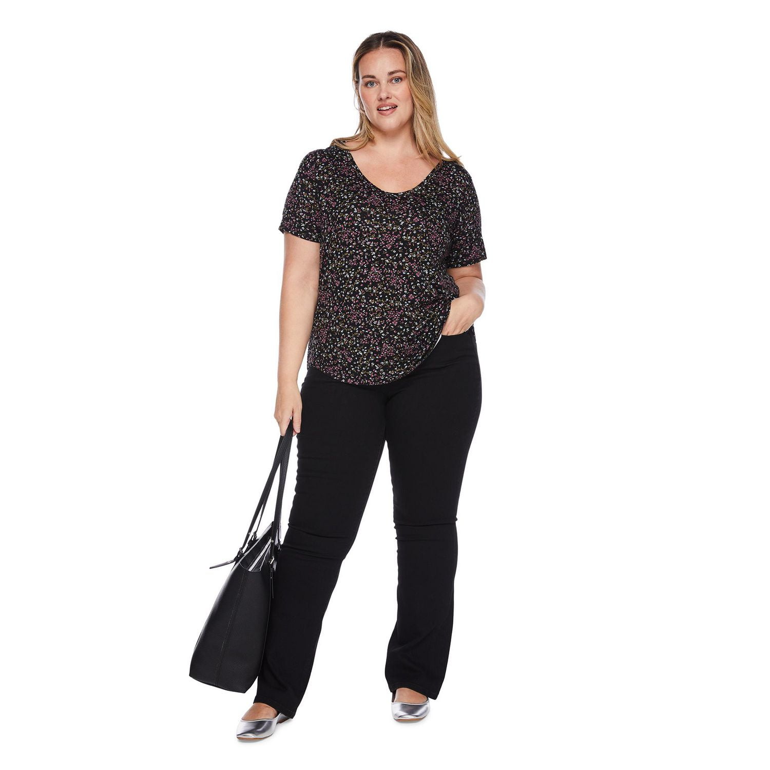 George Women's Plus Scoop Neckline Tee