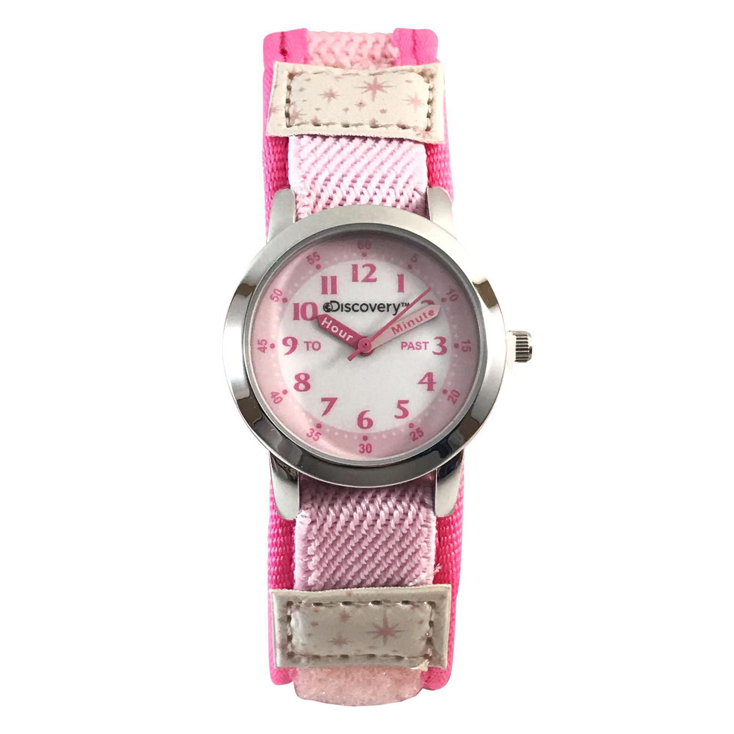 Discovery Pink Nylon Fastwrap Analog Watch