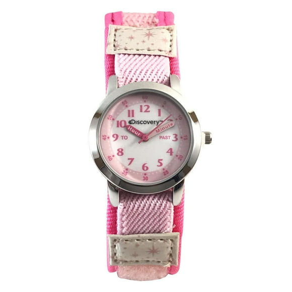 Montre analogique Discovery rose à bracelet Fastwrap en nylon