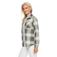 thumbnail image 2 of Iyla Women's Hacci Plaid Shirt, 2 of 6