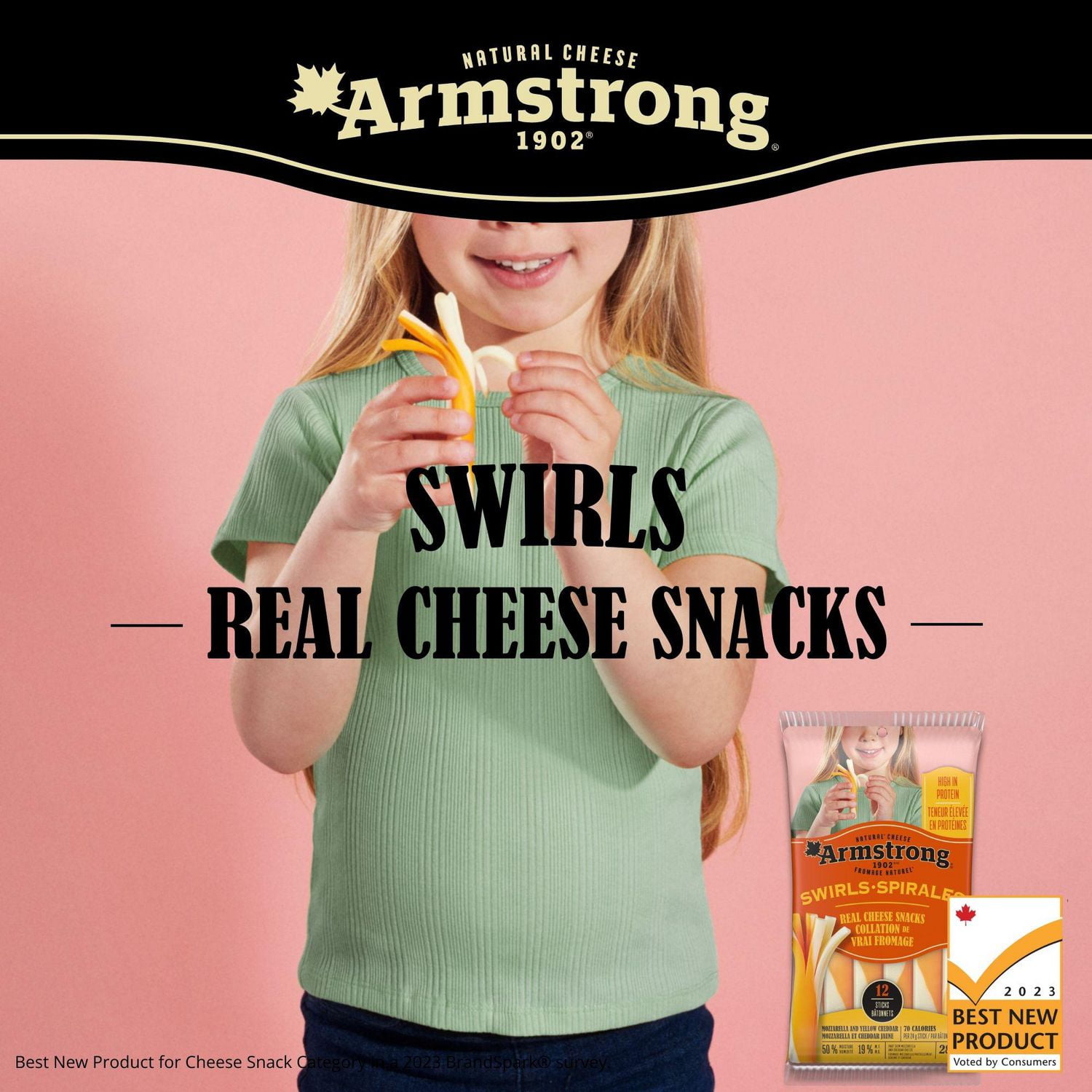 Armstrong Swirls Real Cheese Snacks, 283 g (12 Sticks)
