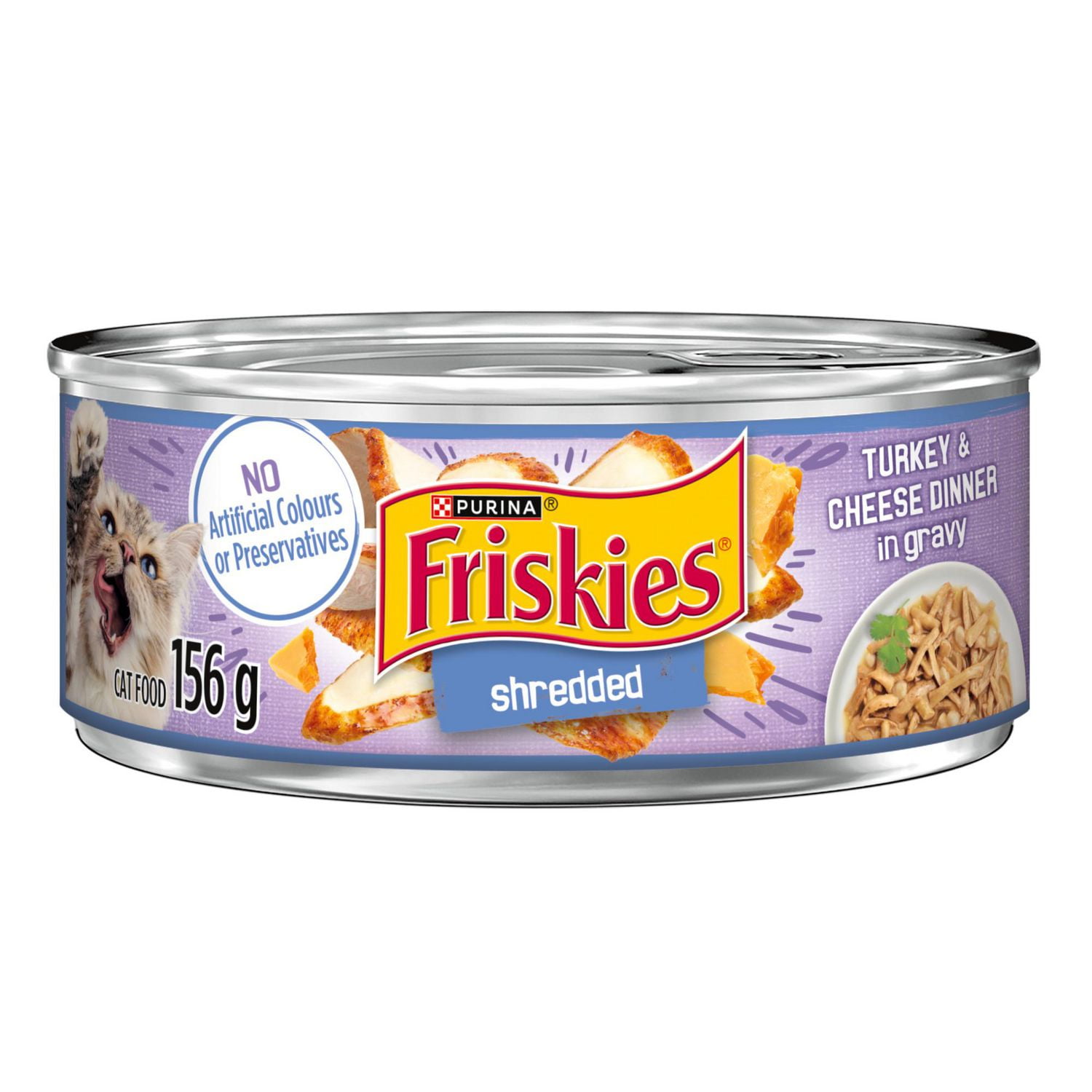 Friskies Shredded Turkey Cheese in Gravy Wet Cat Food 156g 156 g Walmart