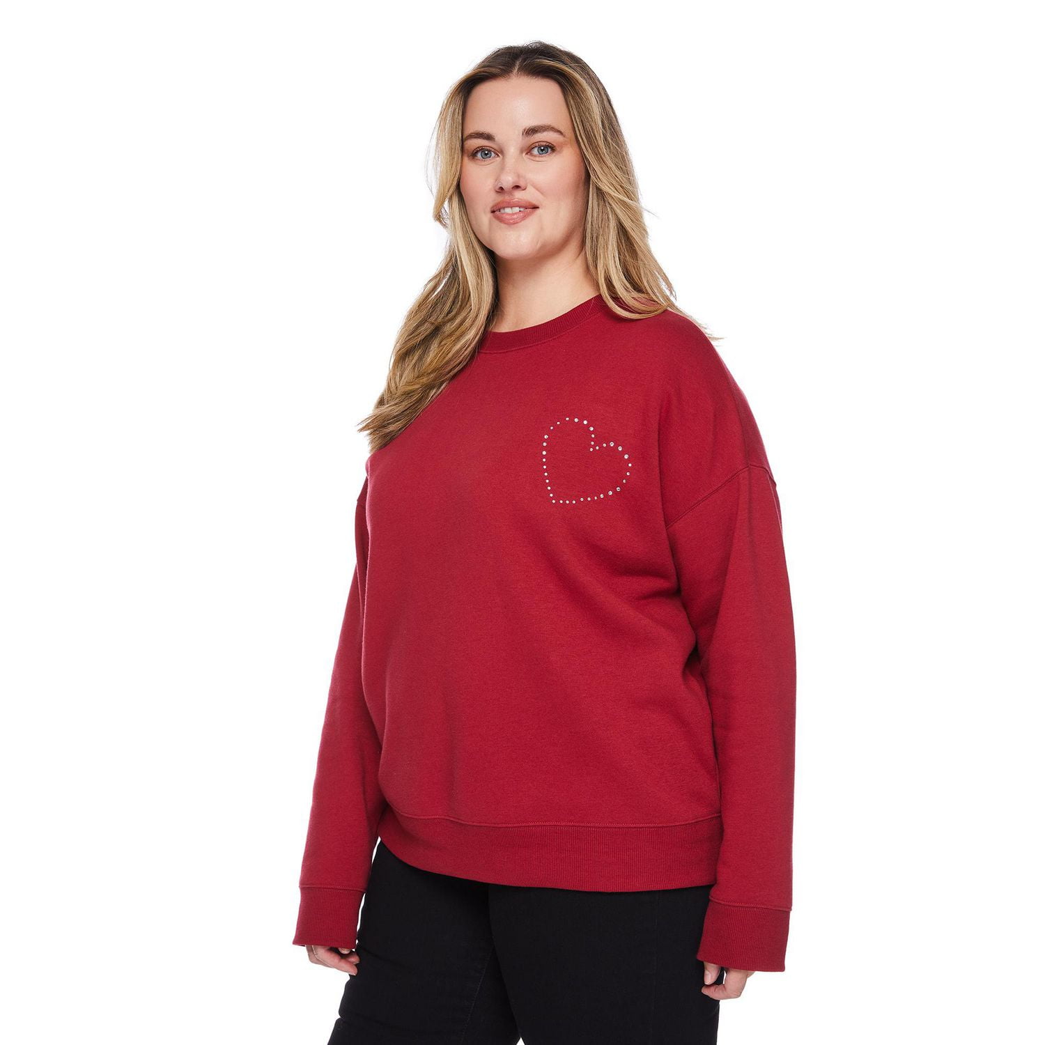 Chandail à encolure ras du cou George Plus pour femmes Tailles 1X-4X