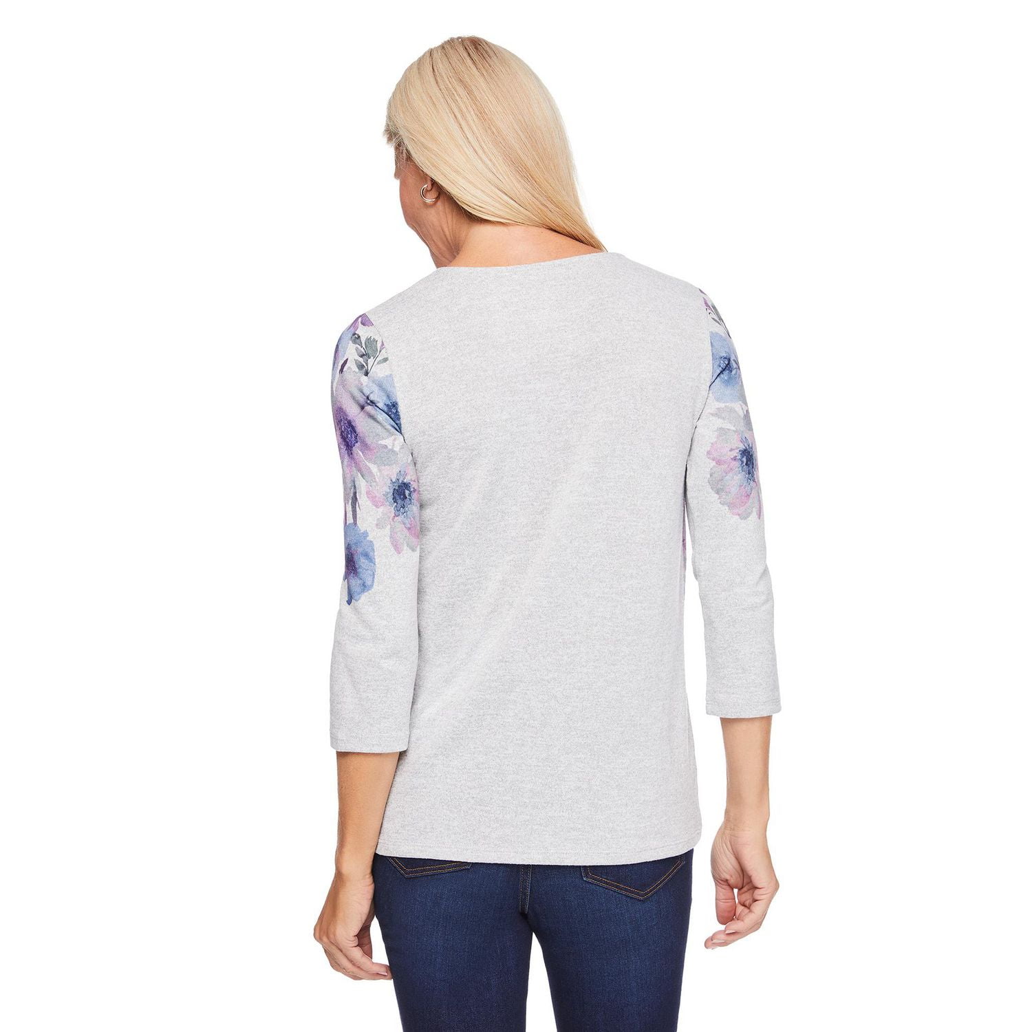 Iyla Women's 3/4 Sleeve Hacci Top, Sizes S-XXL