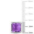 thumbnail image 2 of Miabella 3 Carat T.G.W. Amethyst Sterling Silver Square Stud Earrings, 2 of 3