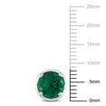thumbnail image 2 of Miabella 2-1/3 Carat T.G.W. Created Emerald Sterling Silver Stud Earrings, 2 of 3