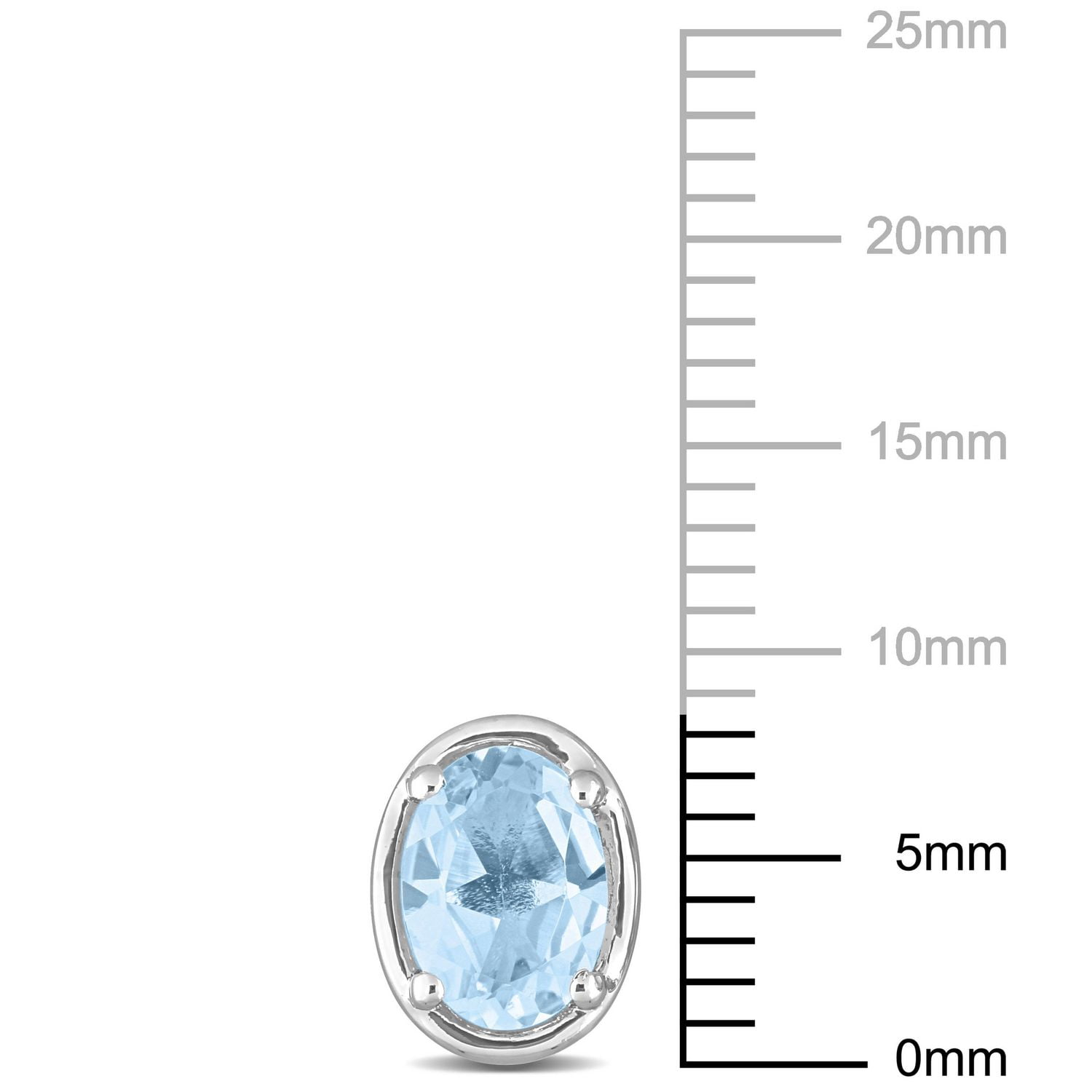 Miabella 1-7/8 Carat T.G.W. Certified Sky Blue Topaz Sterling Silver Oval Stud Earrings