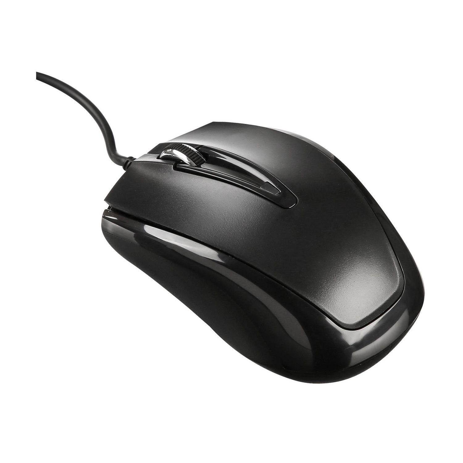 onn black wired optical mouse