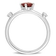thumbnail image 3 of Miabella 3/4 Carat T.G.W. Garnet and White Topaz Sterling Silver 3-Stone Stackable Ring, 3 of 5
