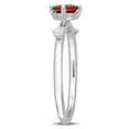 thumbnail image 2 of Miabella 3/4 Carat T.G.W. Garnet and White Topaz Sterling Silver 3-Stone Stackable Ring, 2 of 5