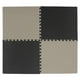 Tapis Connect-A-Mat Noir et Taupe, Paquet de 4 – image 1 sur 2