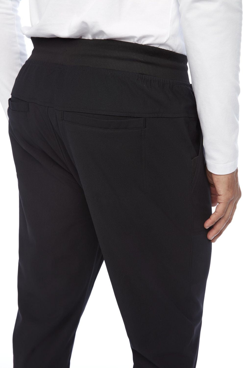 Jeaniologie ™ Men's Pull-on Jogger With Rib Waist & Leg Cuffs Black