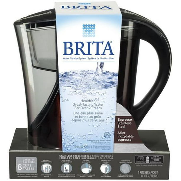 Pichet Brita® en acier inoxydable, espresso
