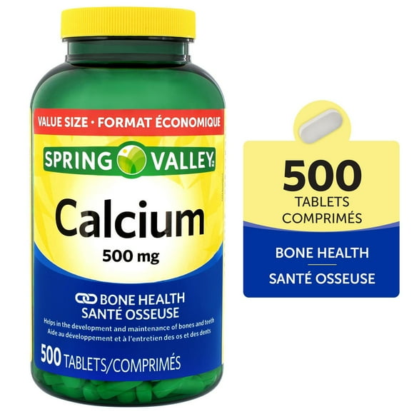 Spring Valley Calcium 500 mg, 500 Tablets