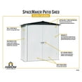 thumbnail image 4 of Spacemaker Patio Shed, 6x3, Flute Grey and Anthracite, 4 of 8
