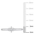 thumbnail image 4 of Miabella Diamond Accent Sterling Silver Floral Promise Ring, 4 of 5