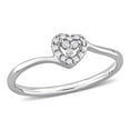 thumbnail image 1 of Miabella Diamond Accent Sterling Silver Heart Bypass Promise Ring, 1 of 5