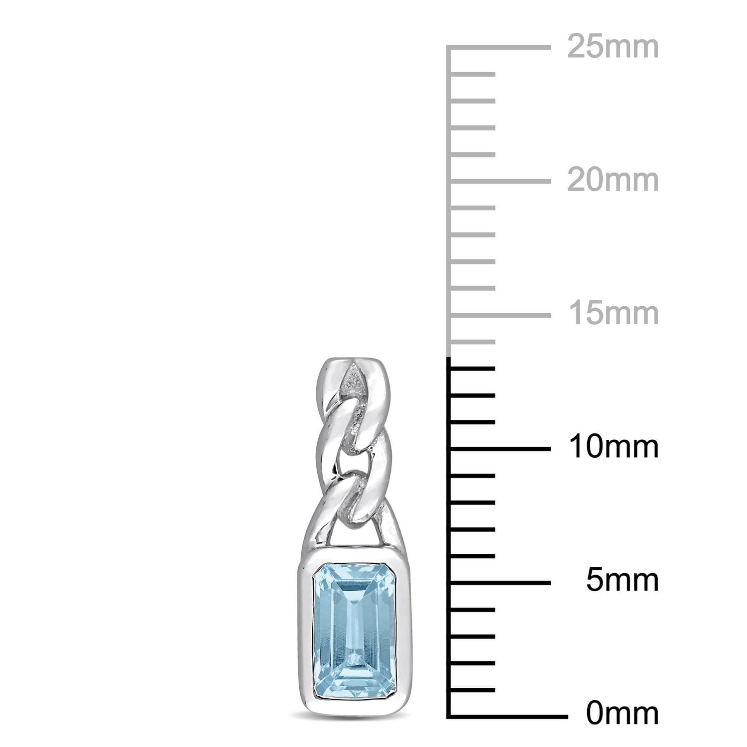 Miabella 5/8 Carat T.G.W. Sky Blue Topaz 10K White Gold Link Drop Earrings