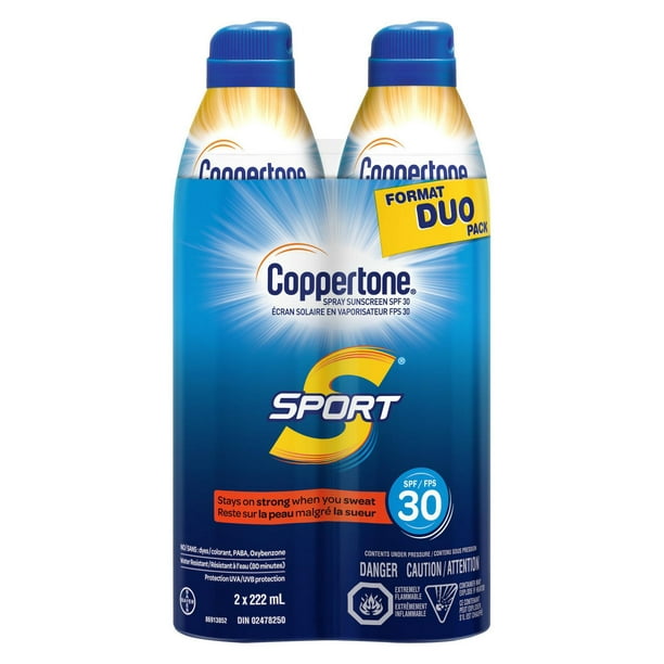 Coppertone Sport® Écran solaire en vaporisation continue paquet Duo FPS 30