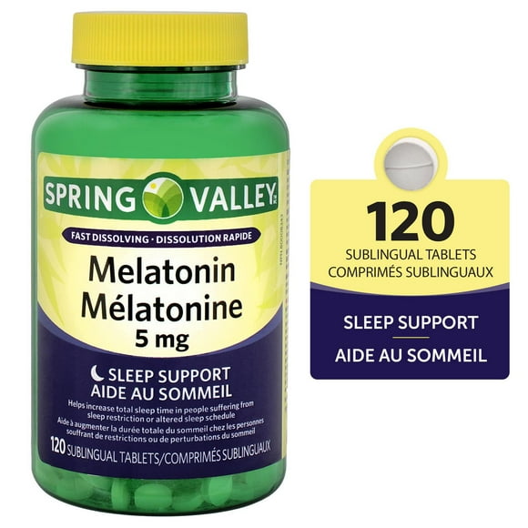 Spring Valley Melatonin 5mg, 120 Sublingual Tablets