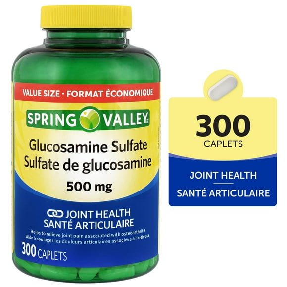 Spring Valley Glucosamine Sulfate 500 mg, 300 Caplets