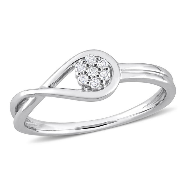 Miabella Diamond Accent Sterling Silver Infinity Promise Ring