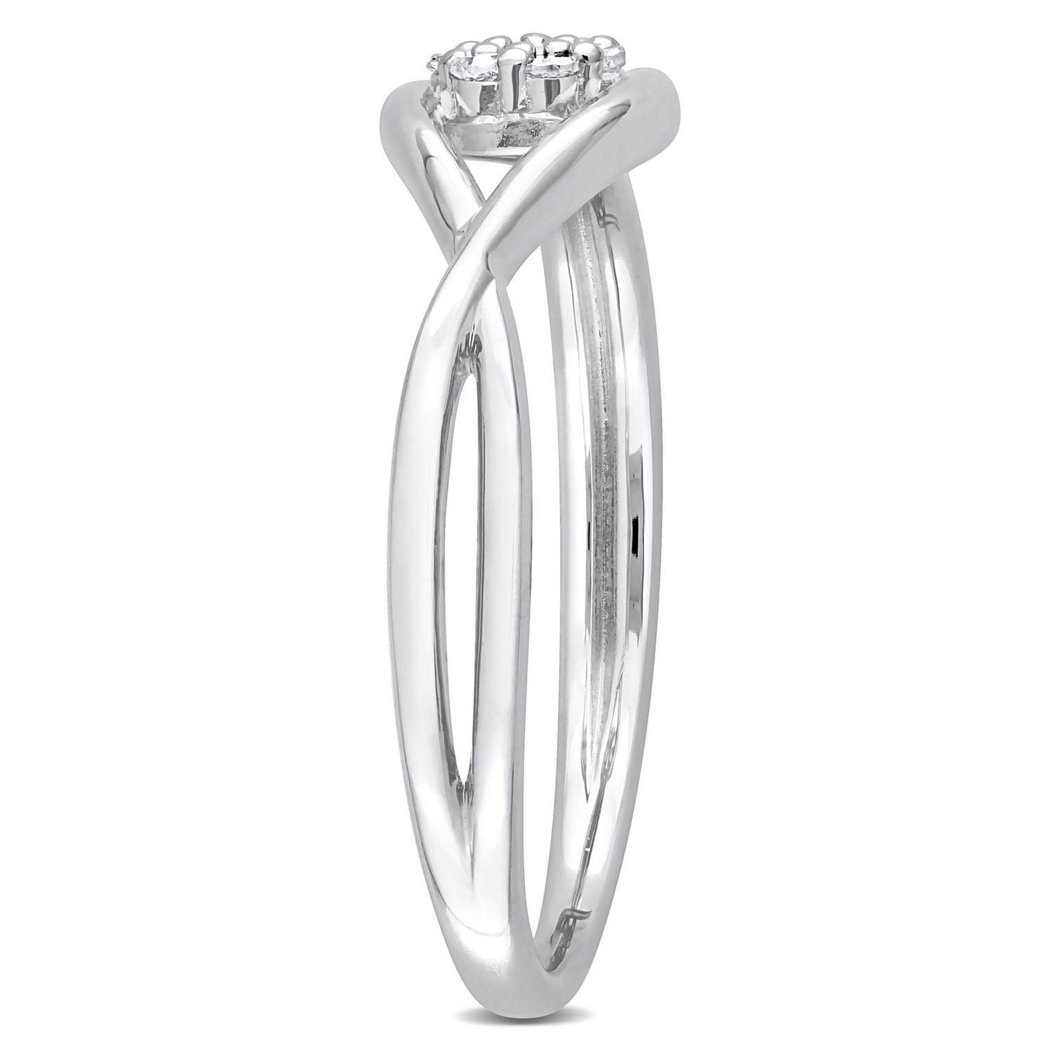 Miabella Diamond Accent Sterling Silver Infinity Promise Ring