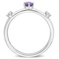thumbnail image 3 of Miabella 2/5 Carat T.G.W. Amethyst and White Topaz Sterling Silver 3-Stone Stackable Ring, 3 of 5