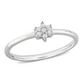 thumbnail image 1 of Miabella Diamond Accent Sterling Silver Floral Promise Ring, 1 of 5