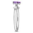thumbnail image 2 of Miabella 2/5 Carat T.G.W. Amethyst and White Topaz Sterling Silver 3-Stone Stackable Ring, 2 of 5