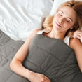 thumbnail image 2 of Lomi Microfiber 10 lb Weighted Blanket, Grey, 2 of 3