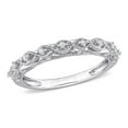 thumbnail image 1 of Miabella 1/8 Carat T.W. Diamond Sterling Silver Anniversary Ring, 1 of 5