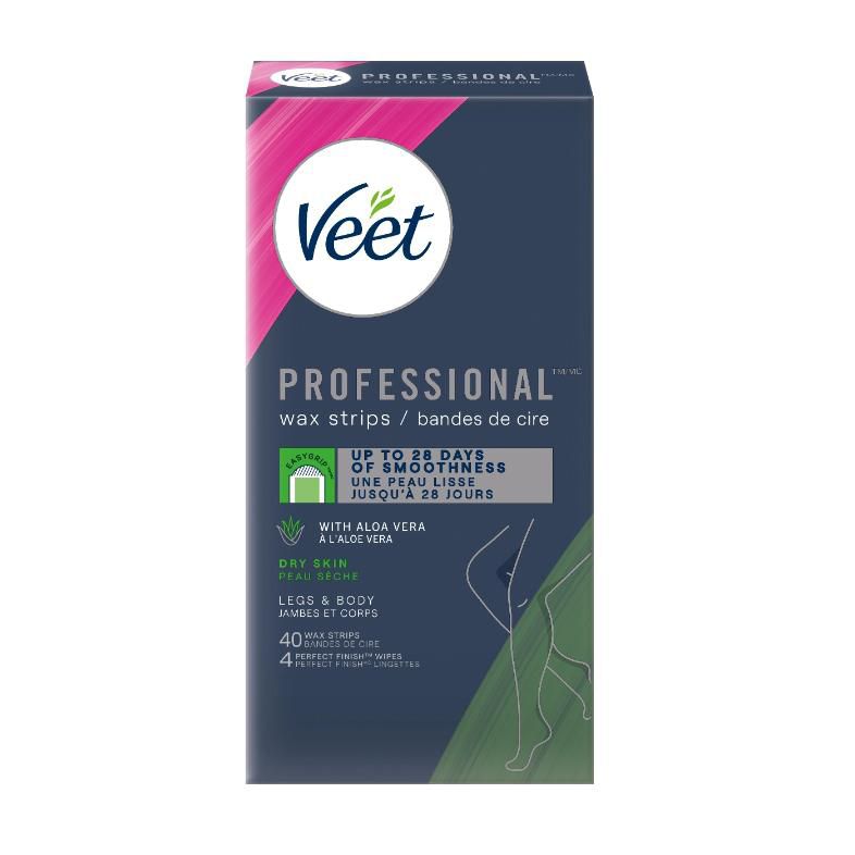 Veet Easy Gel Wax Strips Body Legs Dry Skin Packaging May