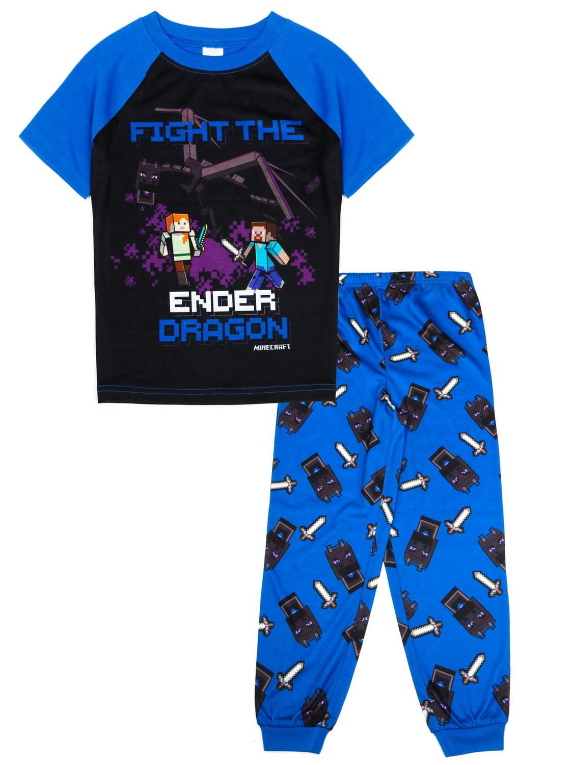 Minecraft two piece pajama set for boys