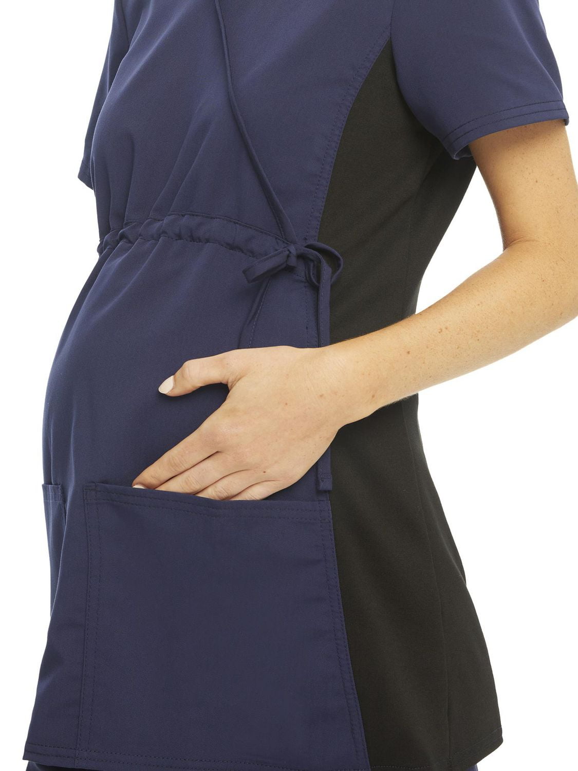 Haut d’uniforme médical extensible à effet croisé pour femme enceinte Scrubstar