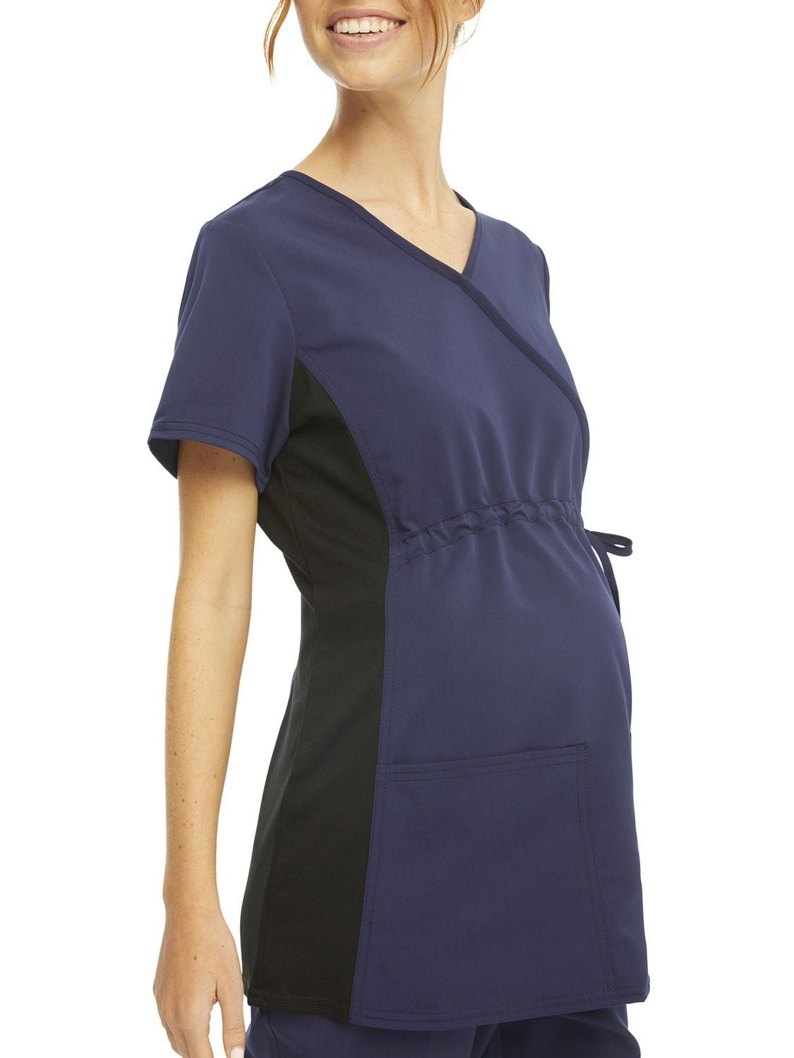 Haut d’uniforme médical extensible à effet croisé pour femme enceinte Scrubstar