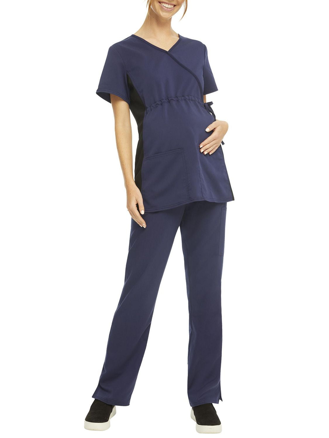 Haut d’uniforme médical extensible à effet croisé pour femme enceinte Scrubstar