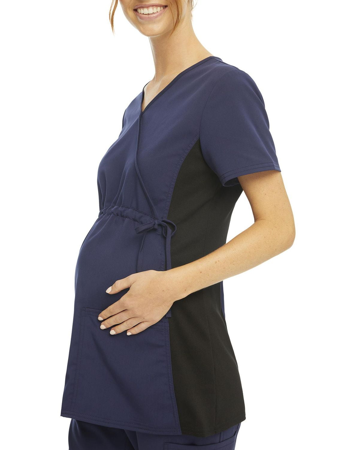 Haut d’uniforme médical extensible à effet croisé pour femme enceinte Scrubstar