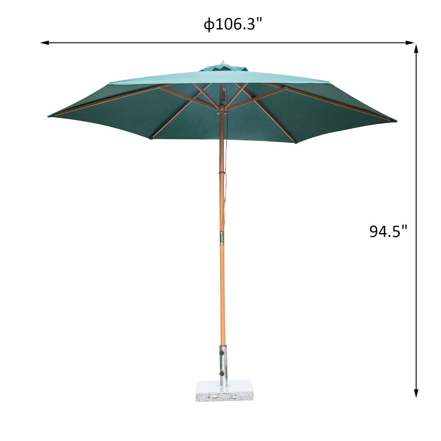 Outsunny Wooden Patio Beach Umbrella Walmart Canada