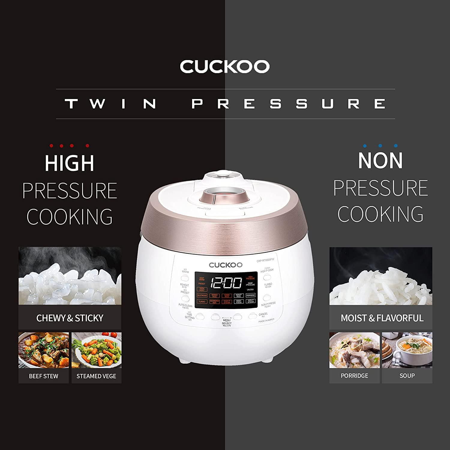 CRP RT0609F CUCKOO 6 Cup HP Twin Pressure Rice Cooker White