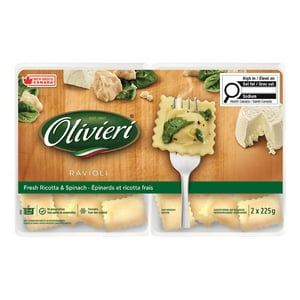 Olivieri Ricotta Spinach Raviolis de pâtes fraîches