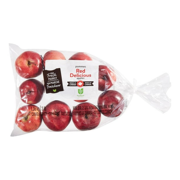 Pomme rouges délicieuses mon marché fraîcheur Sac de 3 lb