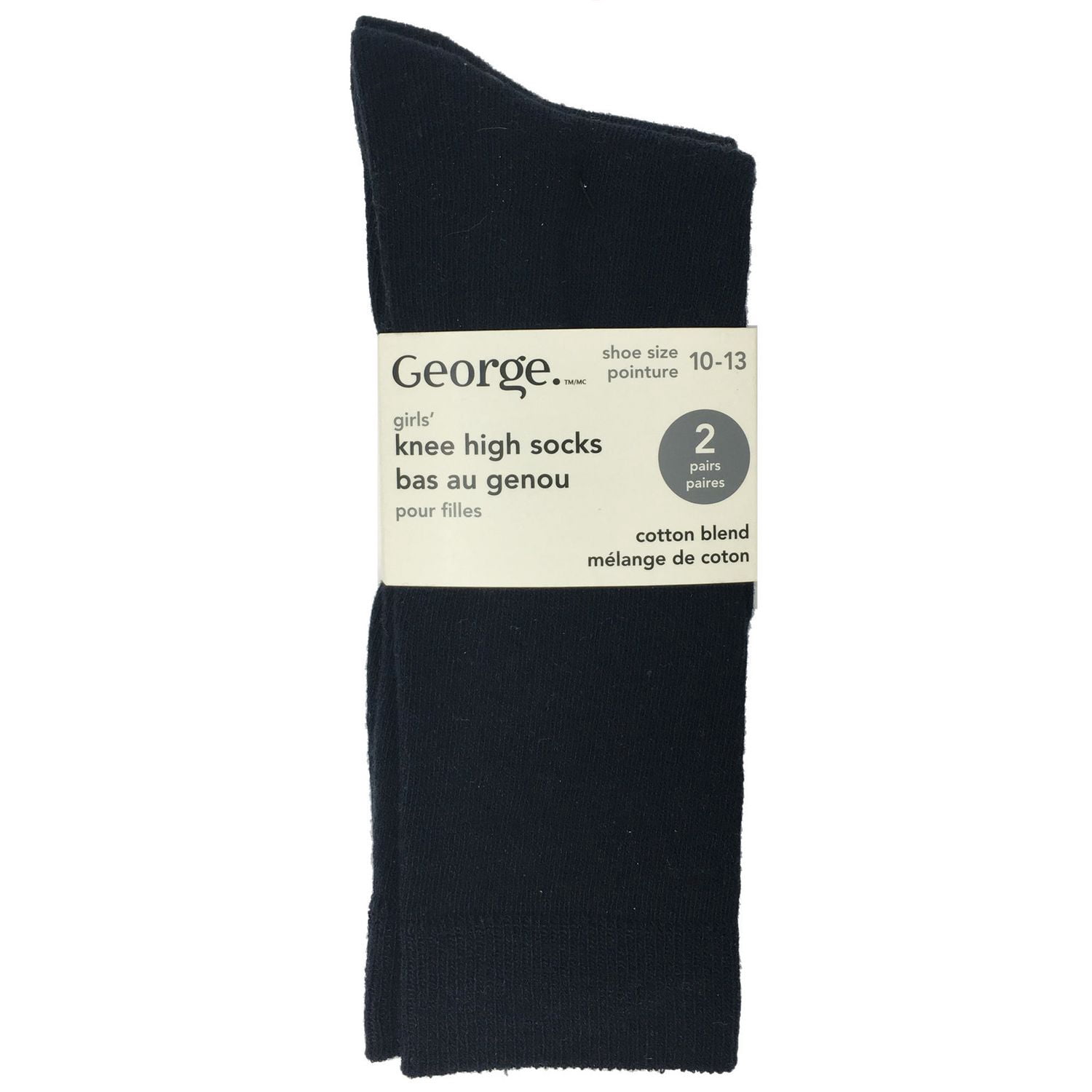 Lot de 2 paires de bas au genou George pour filles