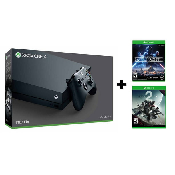Offre groupée Microsoft Xbox One X 1TB Console + Starwars Battlefront + Destiny 2