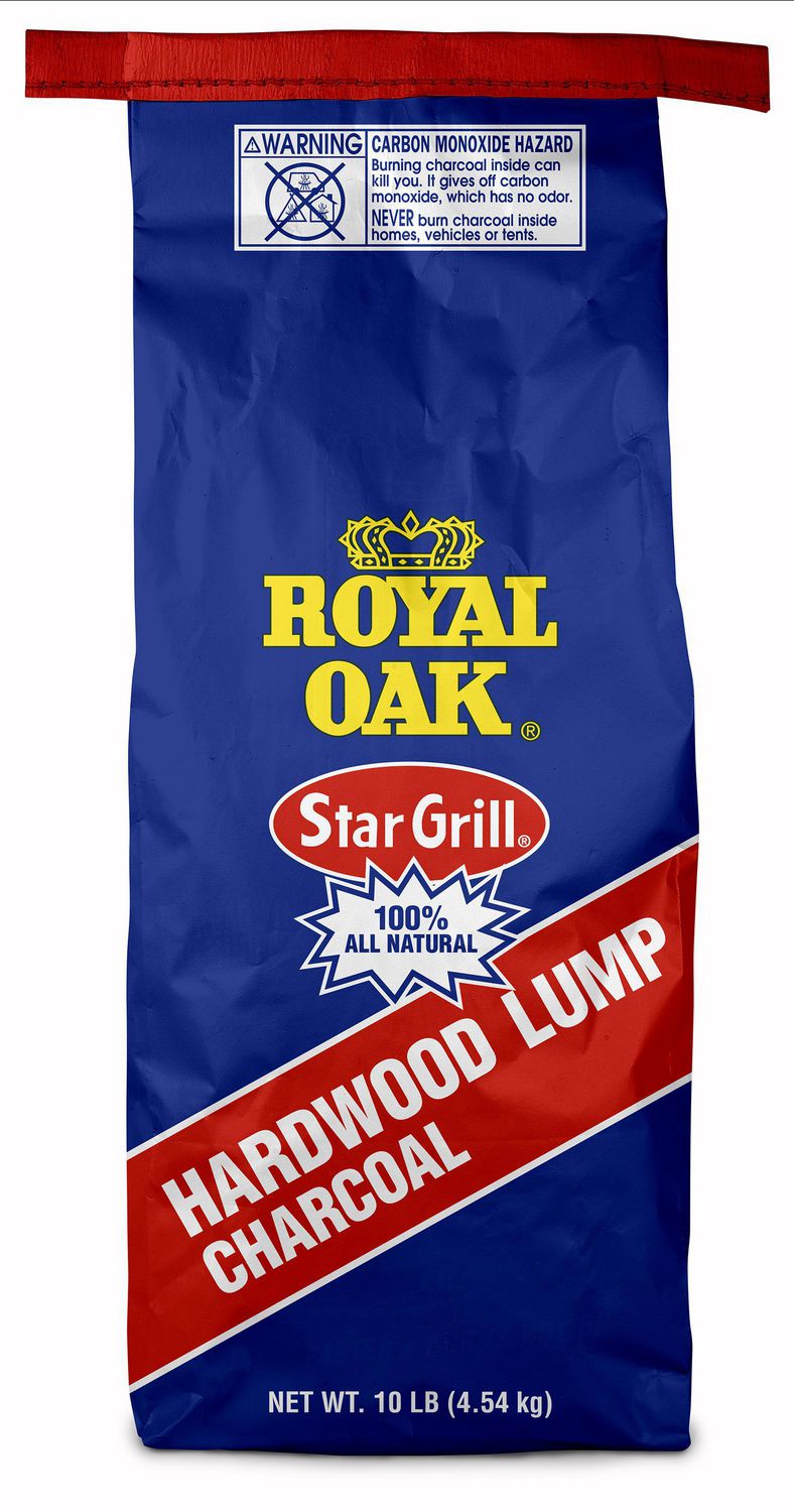Royal Oak Lump Charcoal 10 lbs, All Natural Hardwood Charcoal