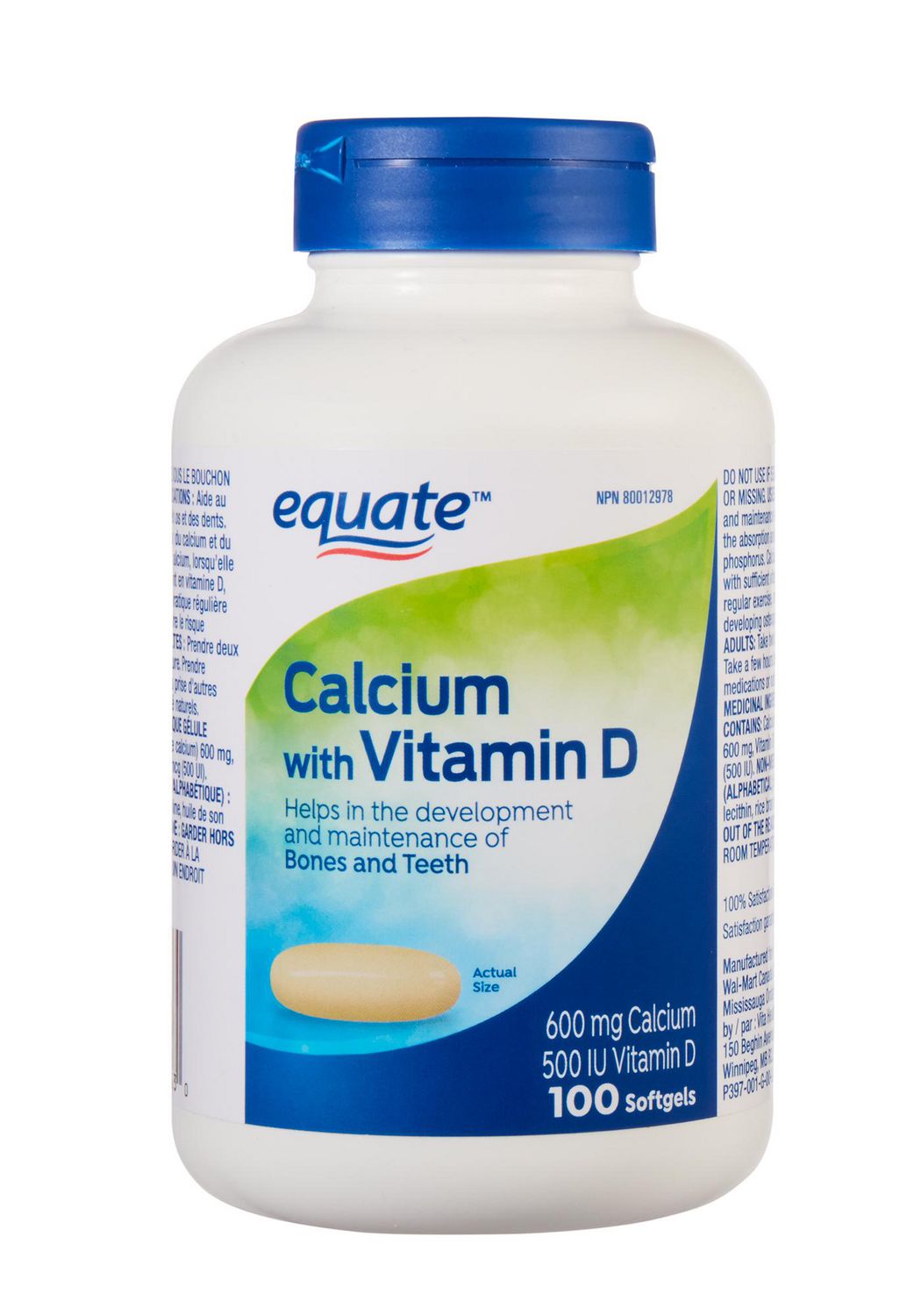 Equate Calcium with Vitamin D