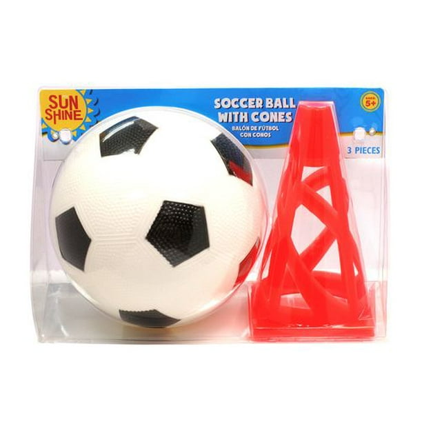 Ballon de football avec cônes